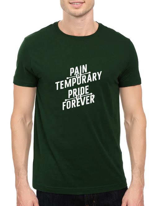 green cotton chest print tshirt - 14546390 - Standard Image - 1