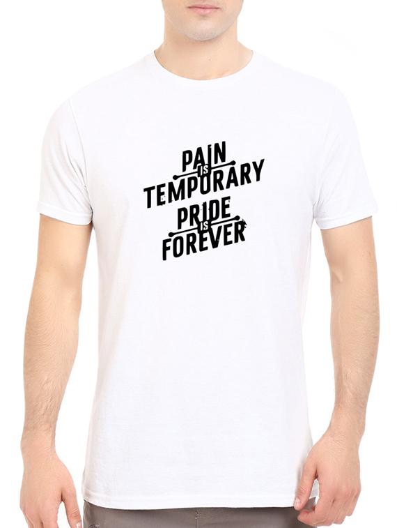 white cotton chest print tshirt - 14546396 - Zoom Image - 1