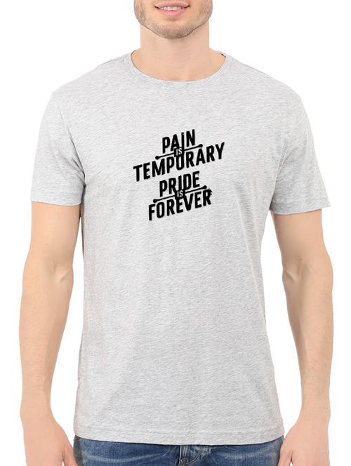 grey cotton chest print tshirt - 14546398 - Standard Image - 1