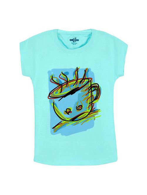 blue cotton tee - 14546886 - Standard Image - 1