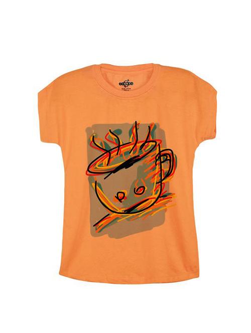 orange cotton tee - 14546888 - Standard Image - 1