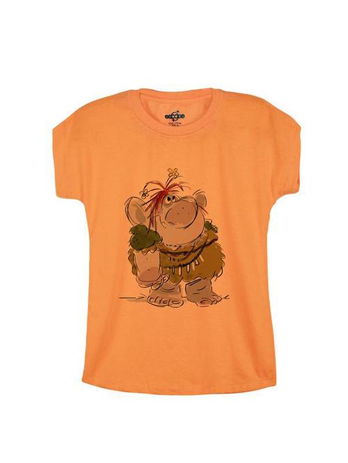 orange cotton tee - 14546913 - Standard Image - 1