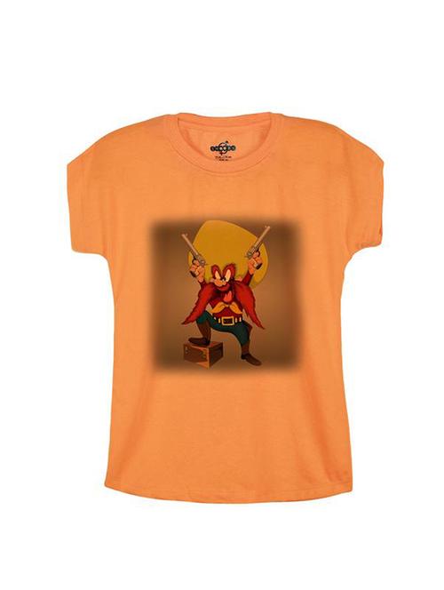 orange cotton t-shirt - 14546938 - Very Small Image - 1