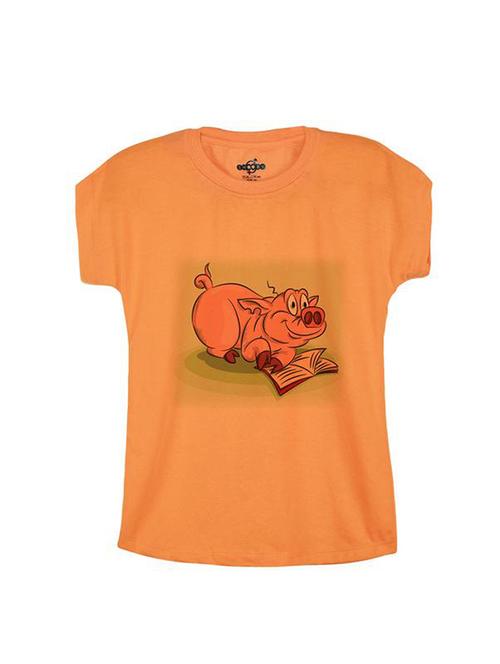 orange cotton tee - 14546971 - Standard Image - 1