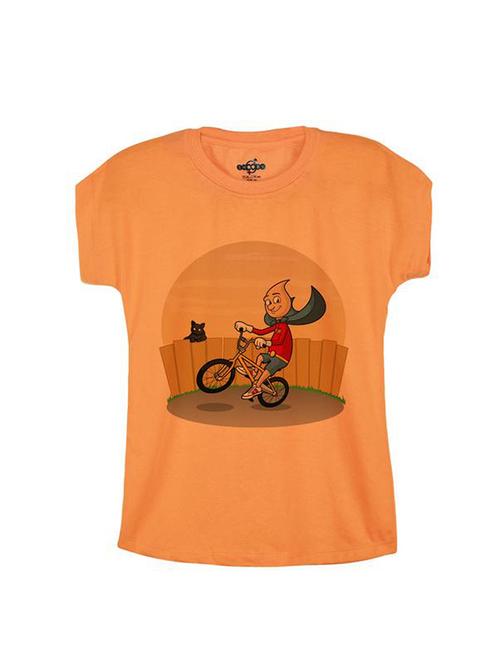 orange cotton tee - 14546991 - Standard Image - 1