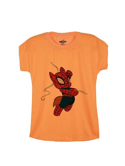 orange cotton t-shirt - 14547001 - Very Small Image - 1