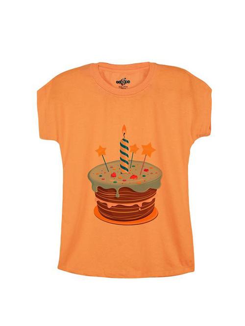 orange cotton tee - 14547016 - Standard Image - 1
