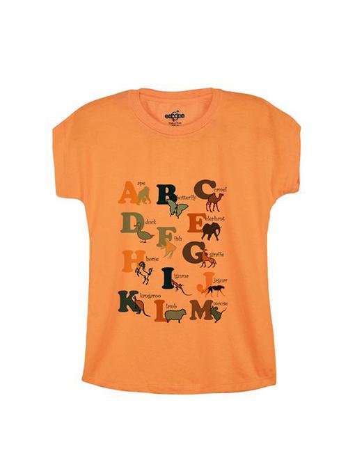 orange cotton tee - 14547021 - Standard Image - 1