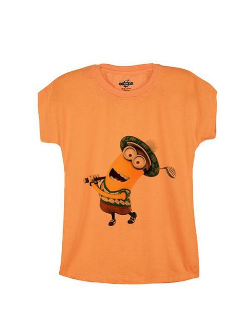 orange cotton tee - 14547026 - Very Small Image - 1
