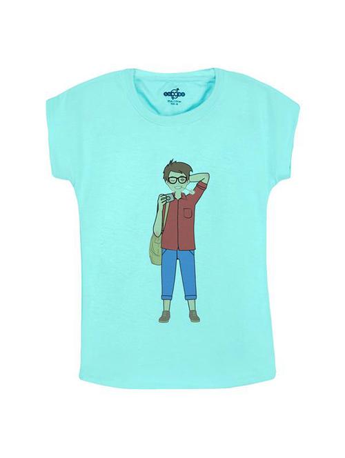 blue cotton t-shirt - 14547029 - Standard Image - 1