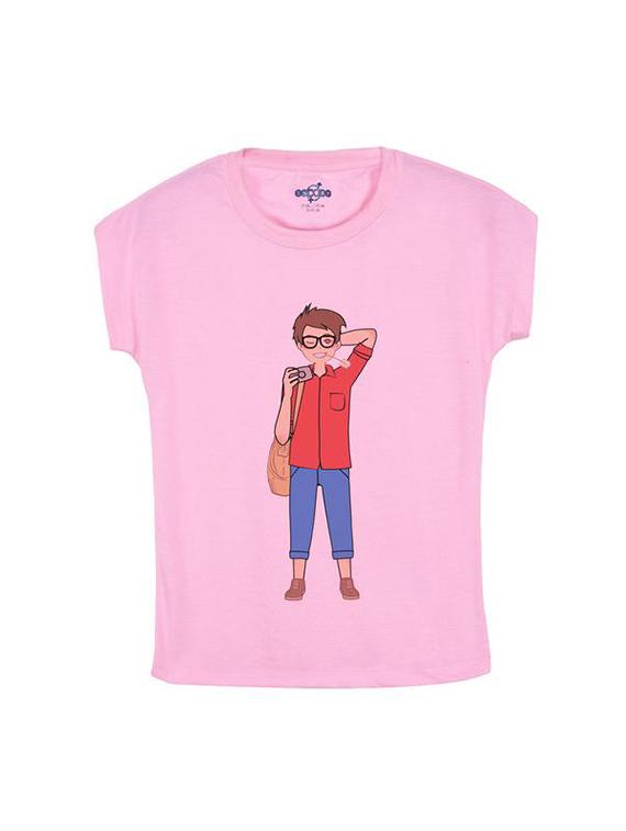 pink cotton t-shirt - 14547032 - Zoom Image - 1