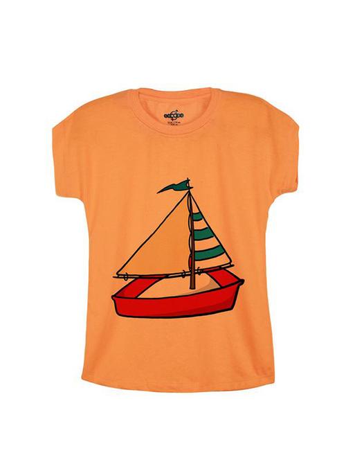 orange cotton tee - 14547086 - Standard Image - 1