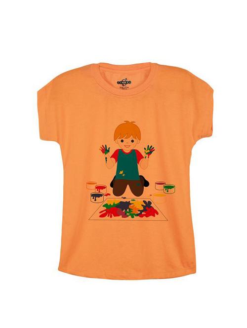 orange cotton t-shirt - 14547126 - Standard Image - 1