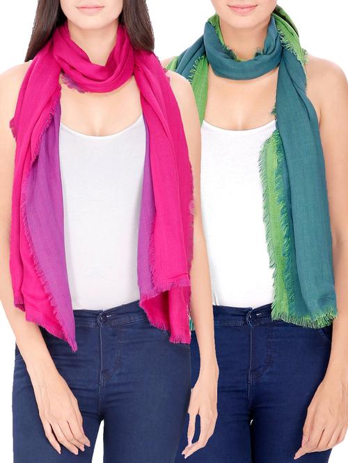 Set of 2 multi colored printed stole - 14547373 - Standard Image - 1