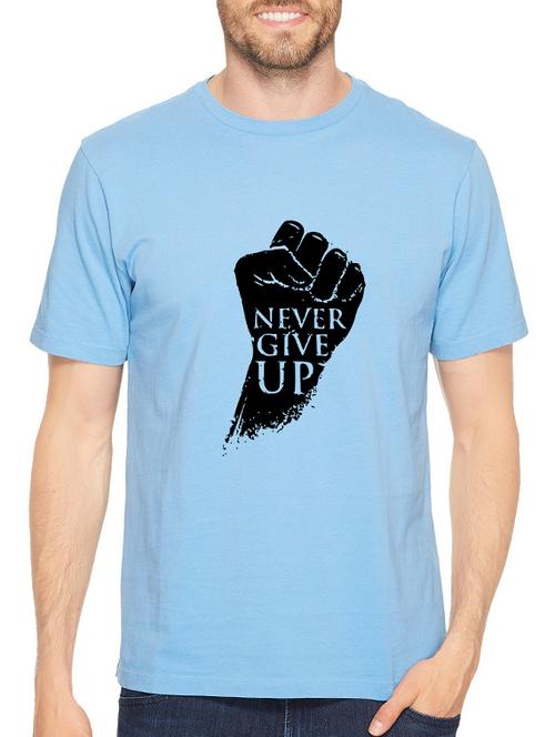 blue cotton chest print tshirt - 14547400 - Standard Image - 1
