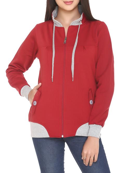 red fleece sweatshirt - 14547457 - Very Small Image - 1