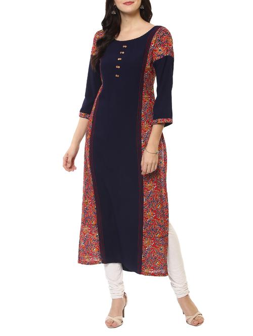 Printed straight kurta - 14547626 - Standard Image - 1
