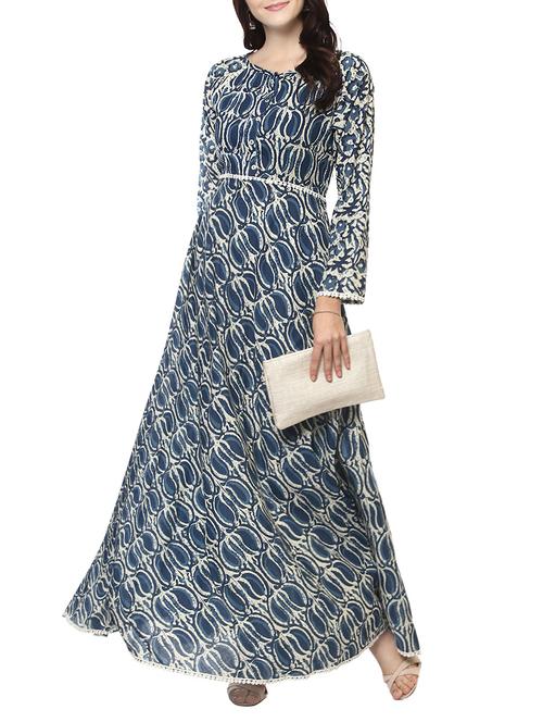 Printed flared kurta - 14547717 - Standard Image - 1