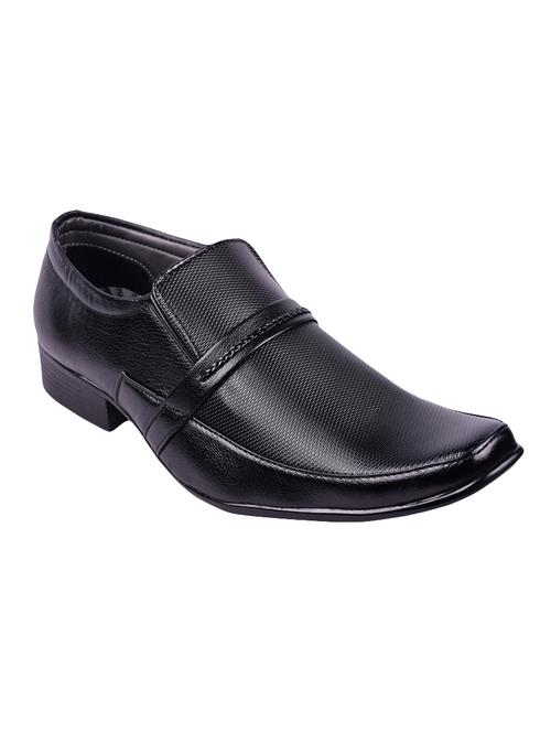 black leatherette formal slip on - 14547739 - Very Small Image - 1