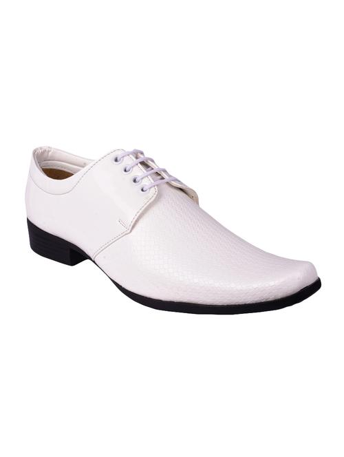 white Leatherette lace-up derby - 14547743 - Very Small Image - 1