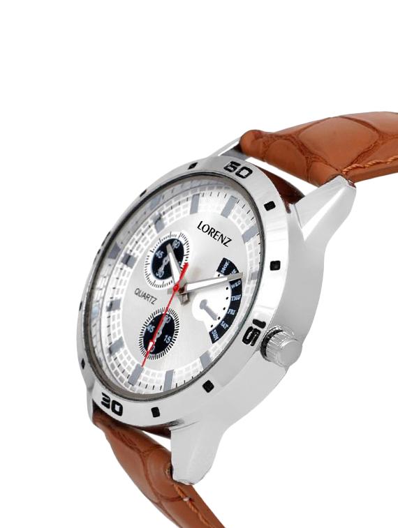 lorenz bestseller mk-1059amen's analog watch with brown strap - 14547750 - Zoom Image - 2