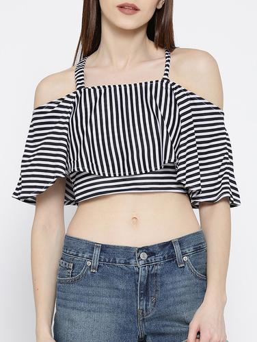 black striped crop top - 14547769 - Very Small Image - 1