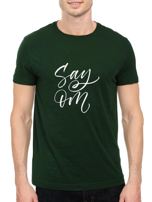 green cotton chest print tshirt - 14547860 - Standard Image - 1