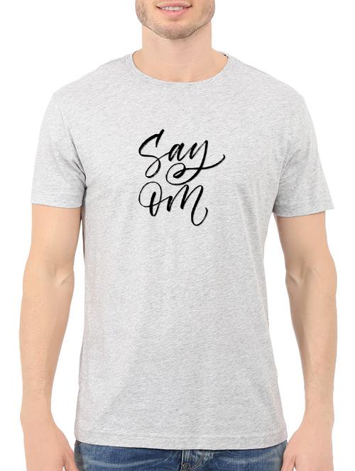 grey cotton chest print tshirt - 14547868 - Standard Image - 1