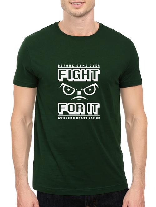 green cotton chest print tshirt - 14547880 - Standard Image - 1
