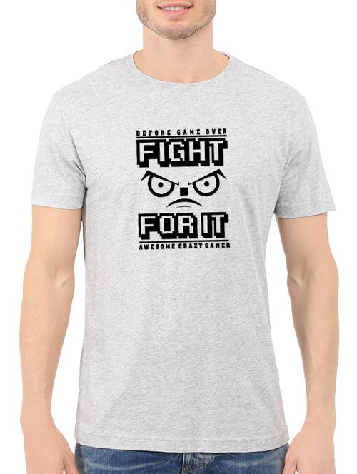 grey cotton chest print tshirt - 14547888 - Standard Image - 1