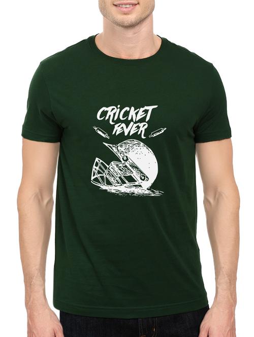 green cotton chest print tshirt - 14547896 - Standard Image - 1