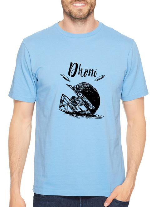 blue cotton chest print tshirt - 14548088 - Standard Image - 1