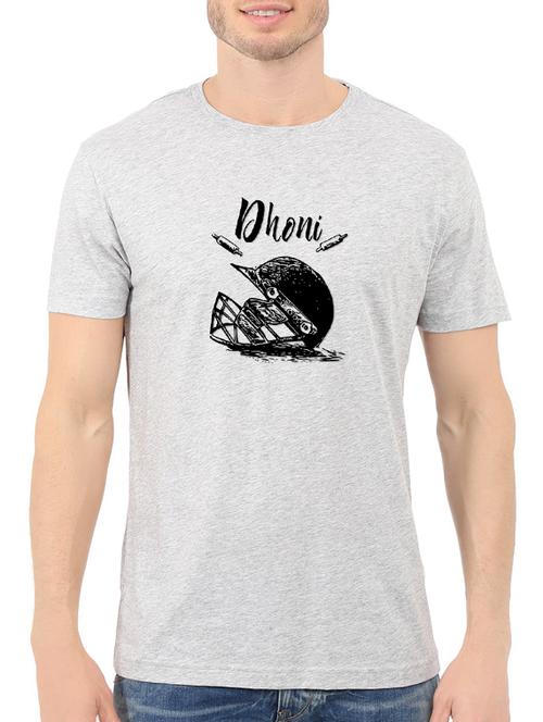 grey cotton chest print tshirt - 14548091 - Standard Image - 1