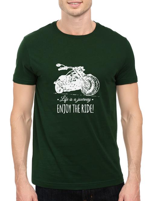 green cotton chest print tshirt - 14548093 - Standard Image - 1