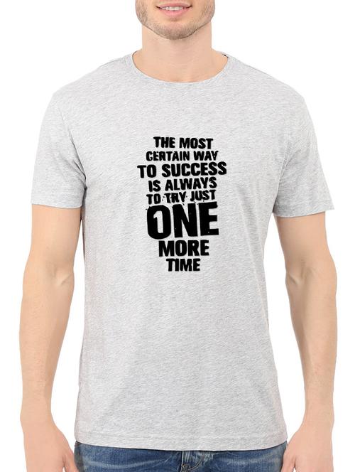 grey cotton chest print tshirt - 14548111 - Standard Image - 1