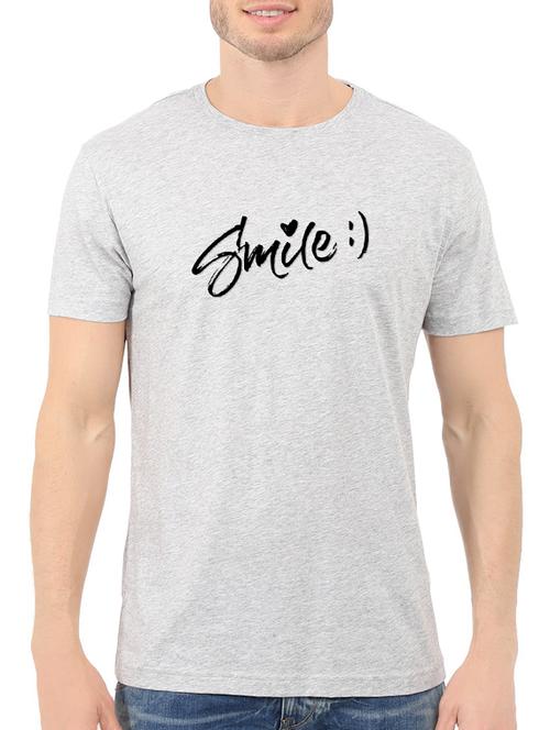 grey cotton chest print tshirt - 14548119 - Standard Image - 1