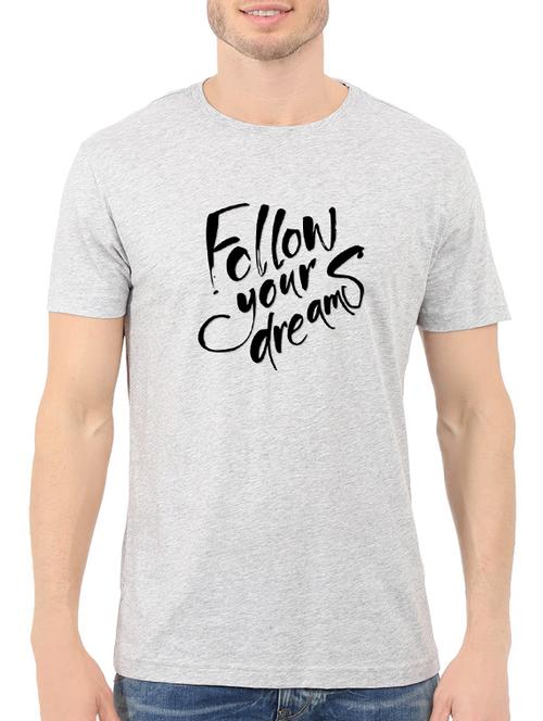 grey cotton chest print tshirt - 14548120 - Standard Image - 1