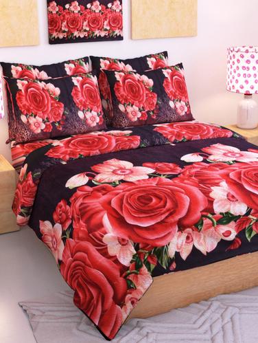 Woolen Double Bed Bedsheet with 2 Pillow Covers - 14549291 - Very Small Image - 1