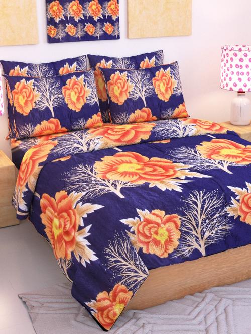 Woolen Double Bed Bedsheet with 2 Pillow Covers - 14549292 - Very Small Image - 1