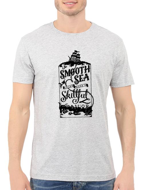 grey cotton chest print tshirt - 14549323 - Standard Image - 1