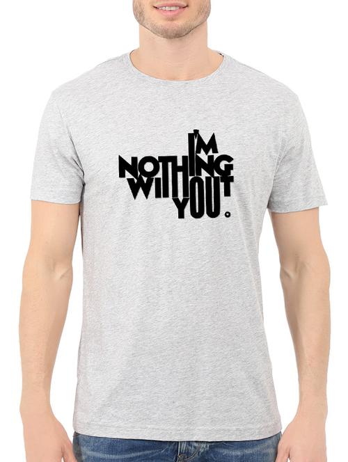 grey cotton chest print tshirt - 14549324 - Standard Image - 1