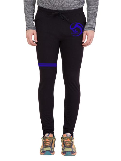 black cotton full length track pant - 14549585 - Standard Image - 1