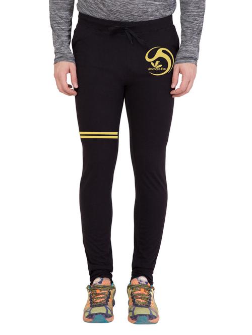 black cotton full length track pant - 14549586 - Standard Image - 1