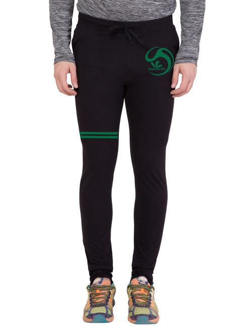 black cotton full length track pant - 14549587 - Standard Image - 1