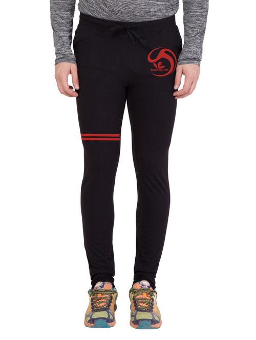 black cotton full length track pant - 14549596 - Standard Image - 1