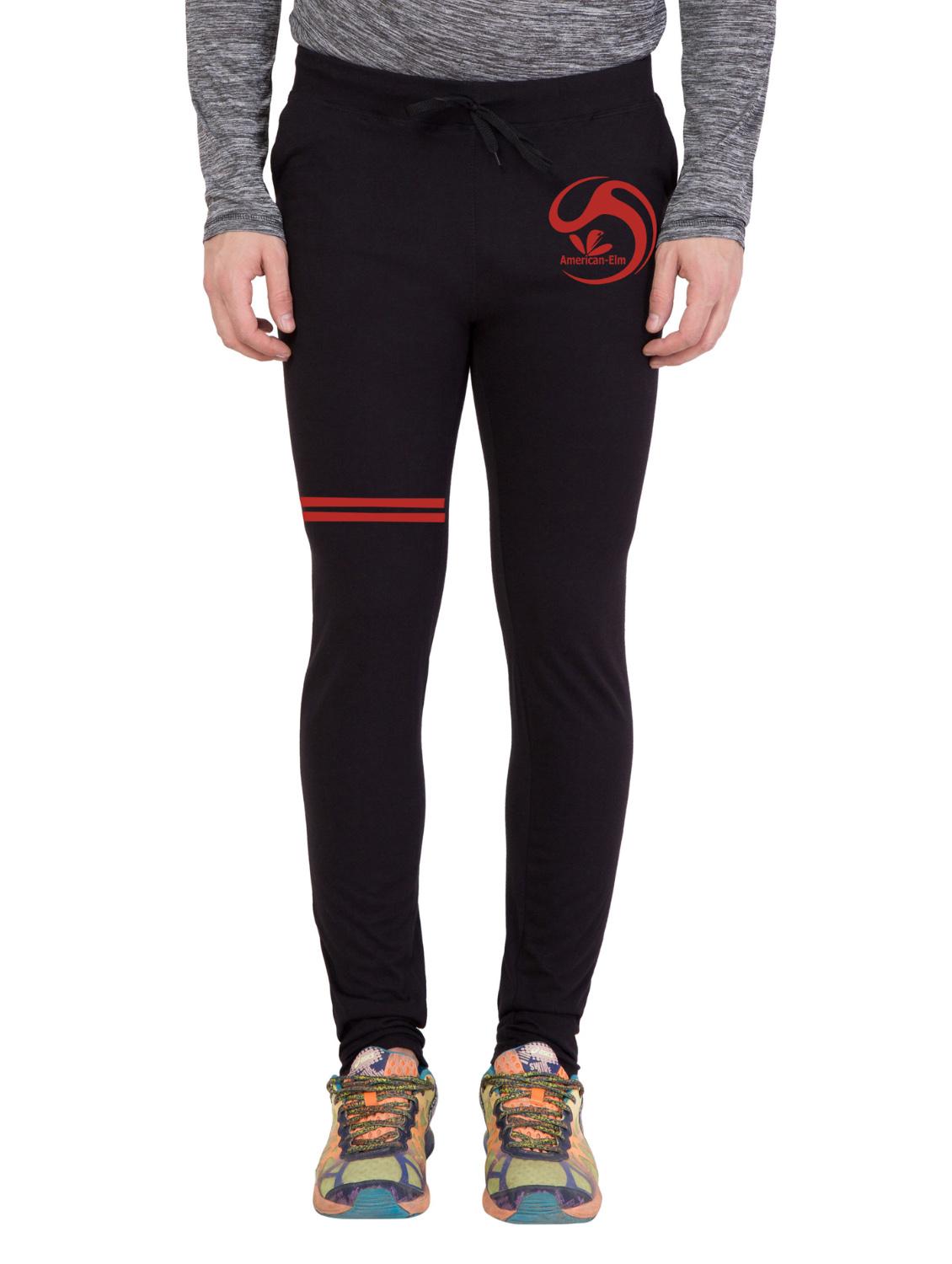 black cotton full length track pant - 14549596 - Zoom Image - 1