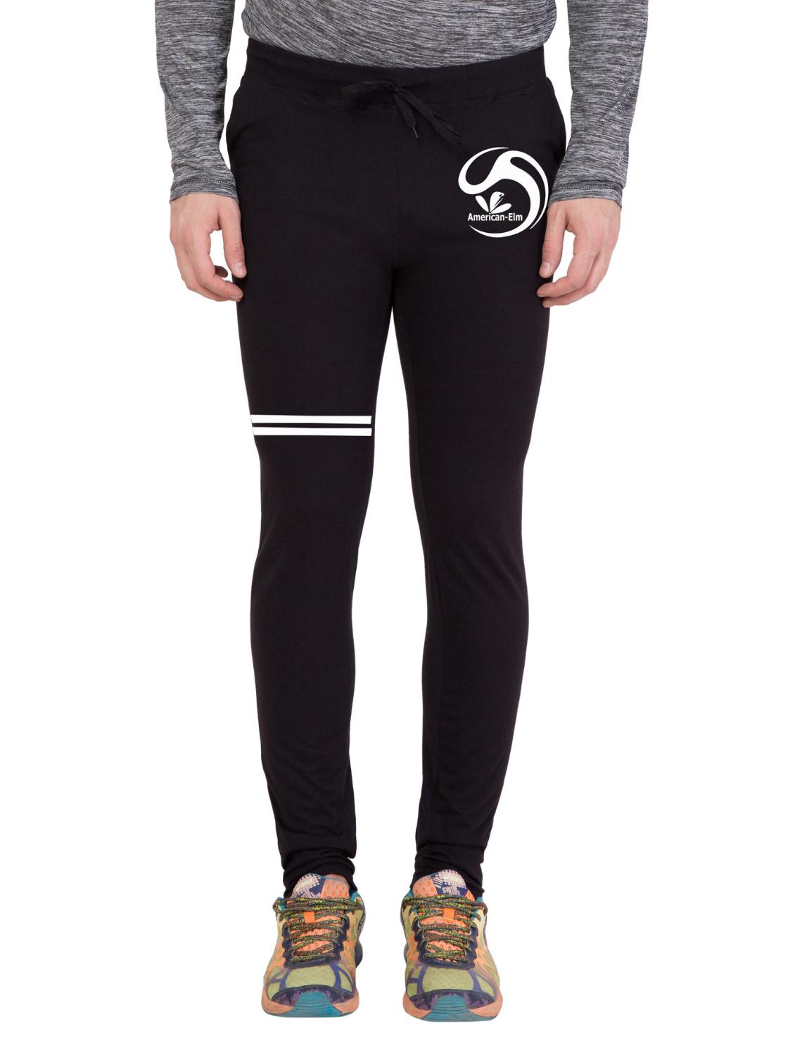 black cotton full length track pant - 14549598 - Zoom Image - 1
