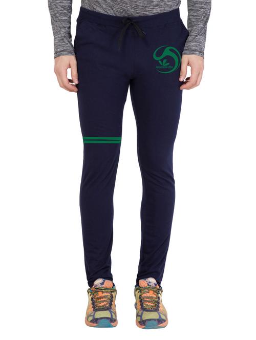 navy blue cotton full length track pant - 14549603 - Standard Image - 1