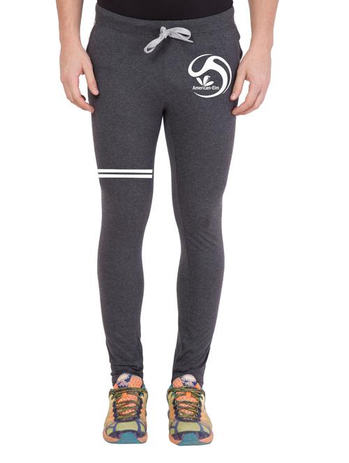grey cotton full length track pant - 14549614 - Standard Image - 1