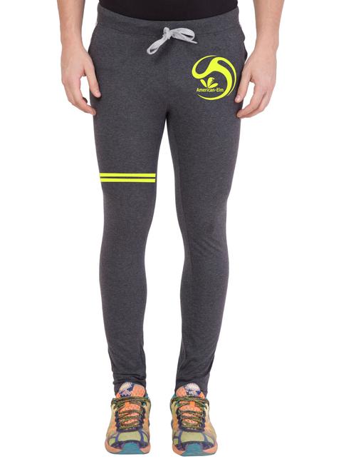 grey cotton full length track pant - 14549615 - Standard Image - 1